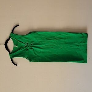 ANWND Green Bodycon Dress with‎ Flower Cut Out Detail. Size M/L.